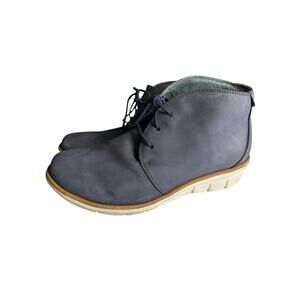 Dansko Joy Lace Up Nubuck Leather Booties 36/US 5.5 Blue Comfort ArtTeacher EUC